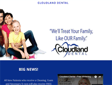 Tablet Screenshot of cloudlanddental.com